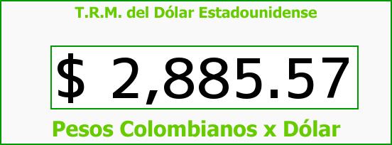 ver tasa representativa del mercado del dólar en colombia para el domingo 2 de abril de 2017 T.R.M. del Dólar para hoy Domingo 2 de Abril de 2017