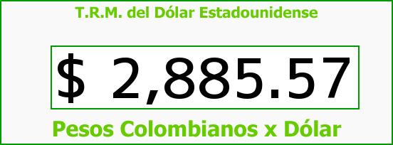 T.R.M. del Dólar para hoy Domingo 2 de Abril de 2017