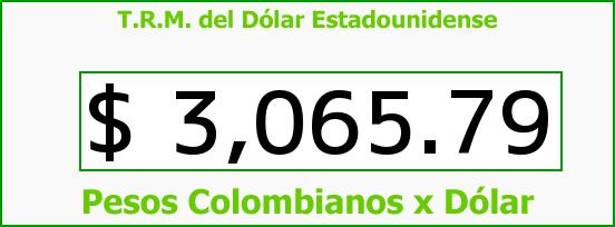 T.R.M. del Dólar para hoy Domingo 20 de Marzo de 2016