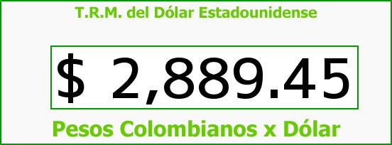 T.R.M. del Dólar para hoy Domingo 21 de Mayo de 2017