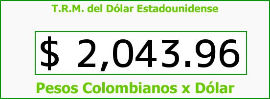 ver tasa representativa del mercado del dólar en colombia para el domingo 23 de febrero de 2014 T.R.M. del Dólar para hoy Domingo 23 de Febrero de 2014