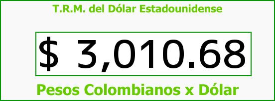 ver tasa representativa del mercado del dólar en colombia para el domingo 25 de junio de 2017 T.R.M. del Dólar para hoy Domingo 25 de Junio de 2017