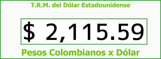 T.R.M. del Dólar para hoy Jueves 13 de Noviembre de 2014