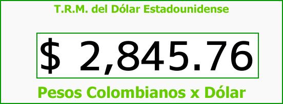 ver tasa representativa del mercado del dólar en colombia para el jueves 15 de marzo de 2018 T.R.M. del Dólar para hoy Jueves 15 de Marzo de 2018