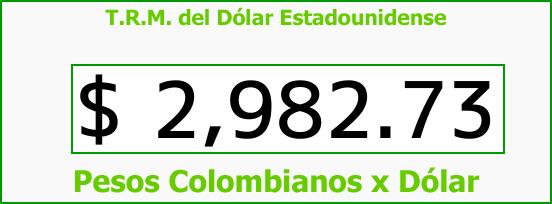 ver tasa representativa del mercado del dólar en colombia para el jueves 23 de noviembre de 2017 T.R.M. del Dólar para hoy Jueves 23 de Noviembre de 2017