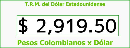 ver tasa representativa del mercado del dólar en colombia para el jueves 7 de septiembre de 2017 T.R.M. del Dólar para hoy Jueves 7 de Septiembre de 2017