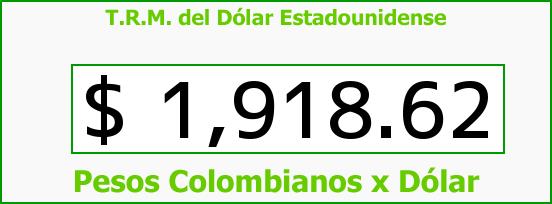 T.R.M. del Dólar para hoy Lunes 1 de Septiembre de 2014