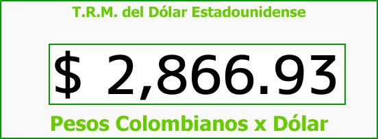 ver tasa representativa del mercado del dólar en colombia para el lunes 12 de marzo de 2018 T.R.M. del Dólar para hoy Lunes 12 de Marzo de 2018