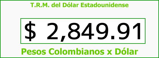 T.R.M. del Dólar para hoy Martes 27 de Febrero de 2018