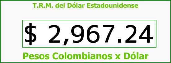 T.R.M. del Dólar para hoy Miércoles 10 de Mayo de 2017