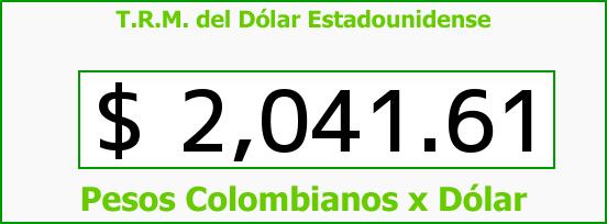 ver tasa representativa del mercado del dólar en colombia para el miércoles 12 de febrero de 2014 T.R.M. del Dólar para hoy Miércoles 12 de Febrero de 2014