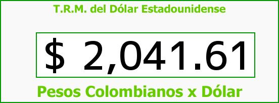 T.R.M. del Dólar para hoy Miércoles 12 de Febrero de 2014