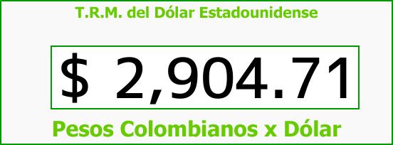 ver tasa representativa del mercado del dólar en colombia para el miércoles 14 de febrero de 2018 T.R.M. del Dólar para hoy Miércoles 14 de Febrero de 2018