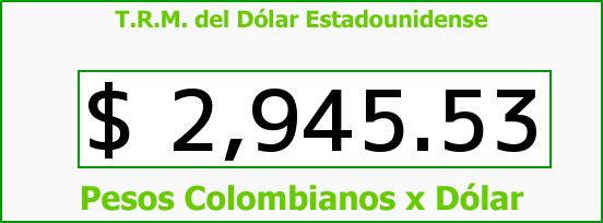 T.R.M. del Dólar para hoy Miércoles 3 de Mayo de 2017