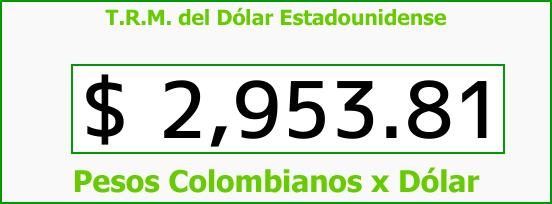 T.R.M. del Dólar para hoy Miércoles 4 de Octubre de 2017