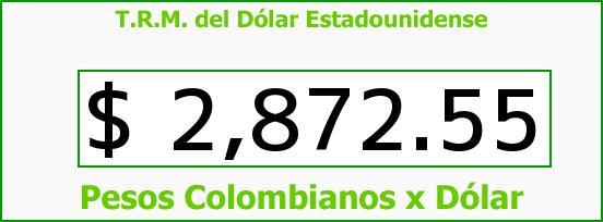 T.R.M. del Dólar para hoy Sábado 15 de Abril de 2017