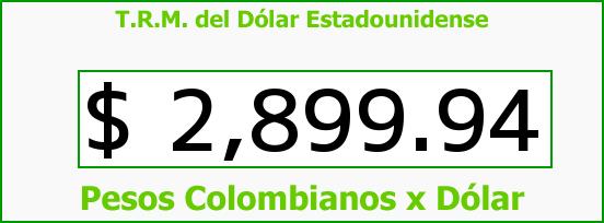 T.R.M. del Dólar para hoy Sábado 25 de Marzo de 2017