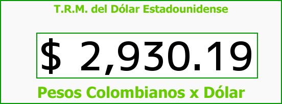 ver tasa representativa del mercado del dólar en colombia para el viernes 13 de enero de 2017 T.R.M. del Dólar para hoy Viernes 13 de Enero de 2017