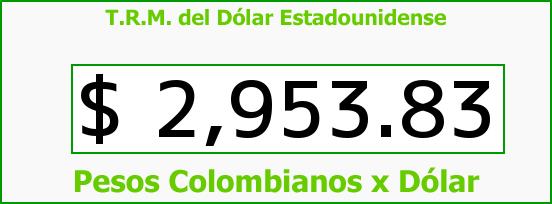 T.R.M. del Dólar para hoy Viernes 16 de Junio de 2017