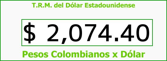 ver tasa representativa del mercado del dólar en colombia para el viernes 17 de octubre de 2014 T.R.M. del Dólar para hoy Viernes 17 de Octubre de 2014