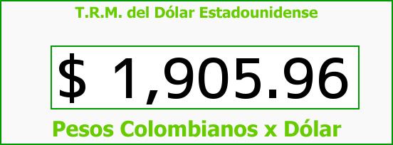 T.R.M. del Dólar para hoy Viernes 30 de Mayo de 2014