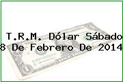 T.R.M. Dólar Sábado 8 De Febrero De 2014