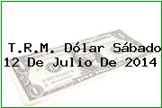 T.R.M. Dólar Sábado 12 De Julio De 2014