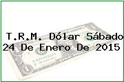 T.R.M. Dólar Sábado 24 De Enero De 2015