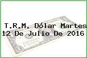 T.R.M. Dólar Martes 12 De Julio De 2016
