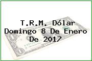 T.R.M. Dólar Domingo 8 De Enero De 2017