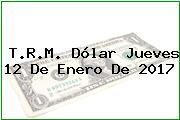T.R.M. Dólar Jueves 12 De Enero De 2017