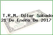T.R.M. Dólar Sábado 21 De Enero De 2017