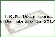 T.R.M. Dólar Lunes 6 De Febrero De 2017