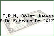 T.R.M. Dólar Jueves 9 De Febrero De 2017