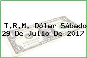 T.R.M. Dólar Sábado 29 De Julio De 2017