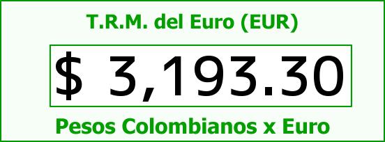 T.R.M. del Euro para hoy Domingo 18 de Junio de 2017