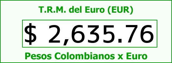 ver tasa representativa del mercado del euro en colombia para el domingo 19 de octubre de 2014 T.R.M. del Euro para hoy Domingo 19 de Octubre de 2014