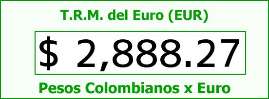 ver tasa representativa del mercado del euro en colombia para el domingo 21 de junio de 2015 T.R.M. del Euro para hoy Domingo 21 de Junio de 2015