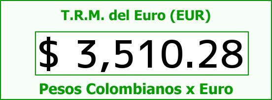 T.R.M. del Euro para hoy Domingo 23 de Agosto de 2015