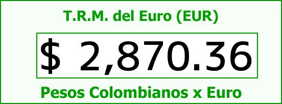 ver tasa representativa del mercado del euro en colombia para el domingo 28 de diciembre de 2014 T.R.M. del Euro para hoy Domingo 28 de Diciembre de 2014