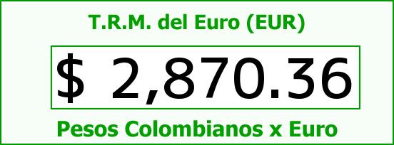 T.R.M. del Euro para hoy Domingo 28 de Diciembre de 2014