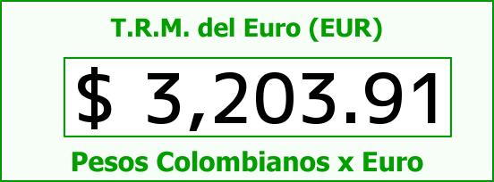 T.R.M. del Euro para hoy Domingo 3 de Julio de 2016