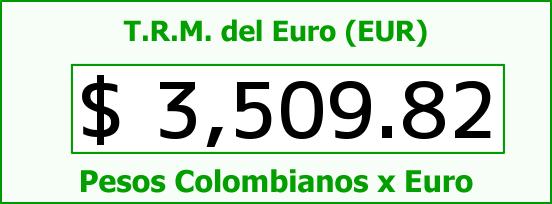ver tasa representativa del mercado del euro en colombia para el jueves 14 de enero de 2016 T.R.M. del Euro para hoy Jueves 14 de Enero de 2016