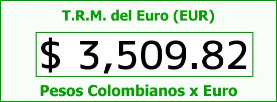 T.R.M. del Euro para hoy Jueves 14 de Enero de 2016