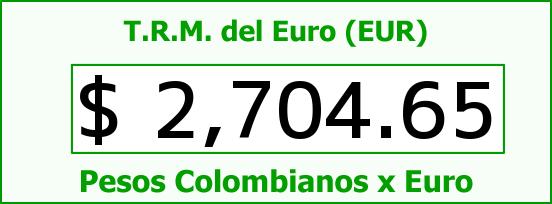 ver tasa representativa del mercado del euro en colombia para el jueves 20 de noviembre de 2014 T.R.M. del Euro para hoy Jueves 20 de Noviembre de 2014