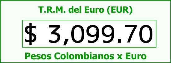 T.R.M. del Euro para hoy Lunes 9 de Noviembre de 2015