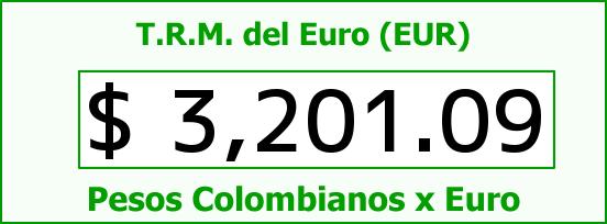T.R.M. del Euro para hoy Martes 3 de Noviembre de 2015