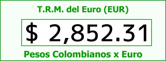 T.R.M. del Euro para hoy Miércoles 17 de Junio de 2015