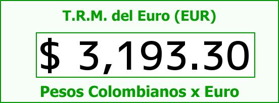 T.R.M. del Euro para hoy Miércoles 29 de Marzo de 2017