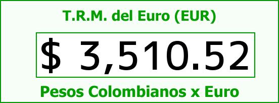 ver tasa representativa del mercado del euro en colombia para el miércoles 9 de septiembre de 2015 T.R.M. del Euro para hoy Miércoles 9 de Septiembre de 2015